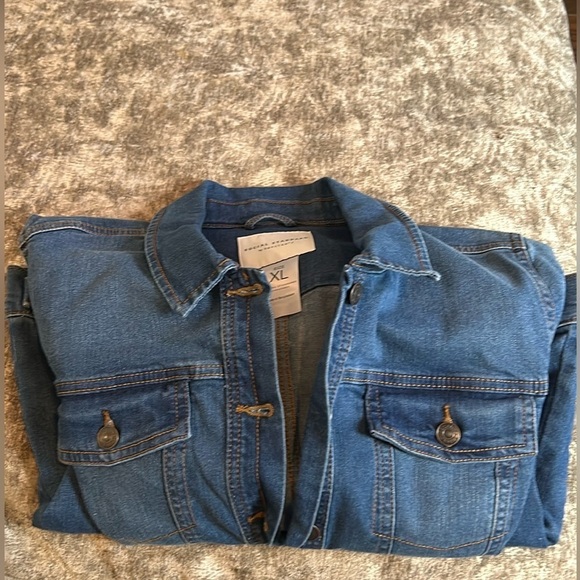 Social Standards by Sanctuary Stretch Denim Jacket Sz XL Shade- Winnie​​​ - Picture 4 of 9
